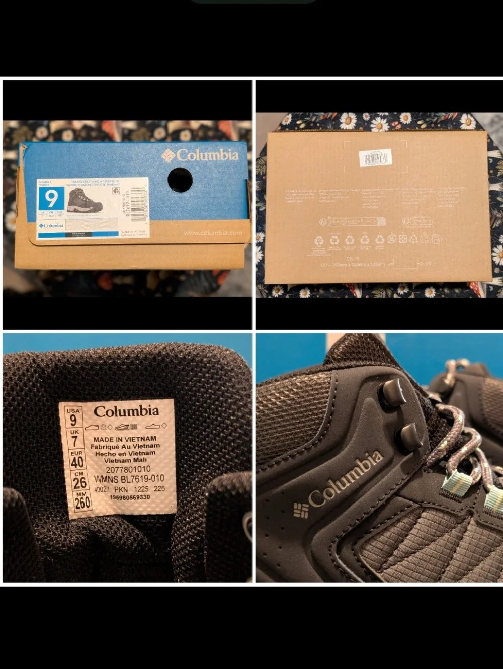 🆕 Women's SIZE 9 Columbia Transverse Waterproof Mid Top Hiking Boots